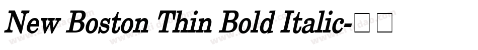 New Boston Thin Bold Italic字体转换